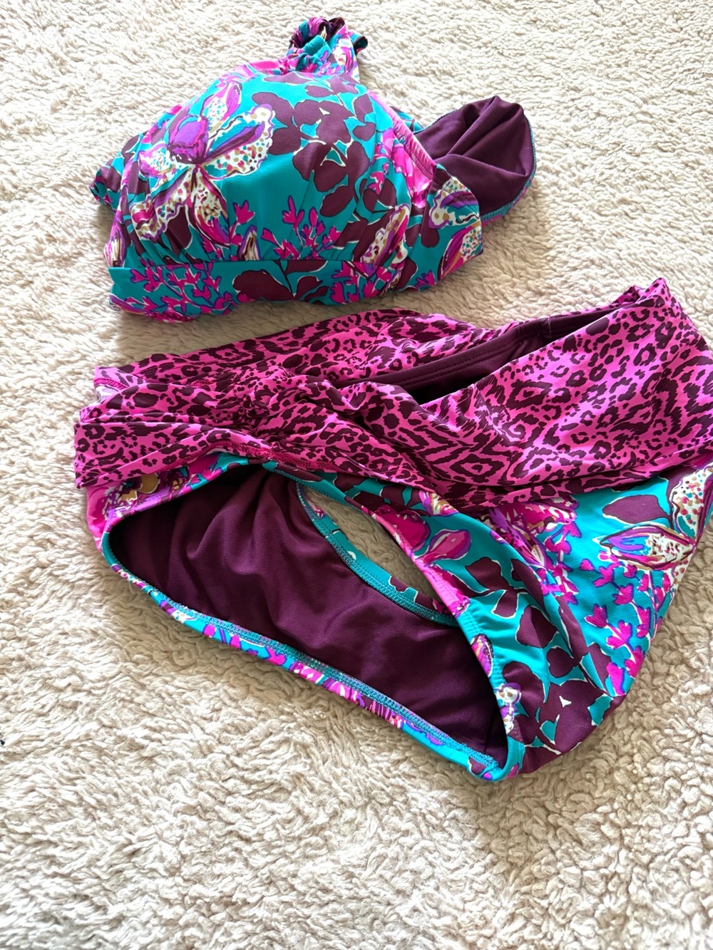 $216 Lilly Pulitzer Palice Tankini set. Top size 12 bottoms size 8 - Picture 6 of 6